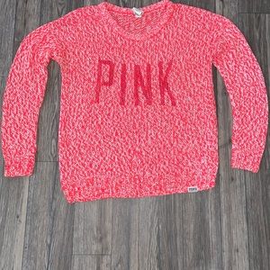 Pink knitted sweater